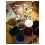 assorted bathroom trash cans toilet paper holders