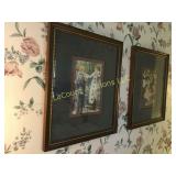 2 vintage framed prints, nice frames