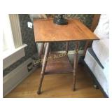 small antique side table 20" square