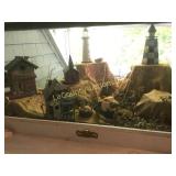 seashore village lighthouses diorama