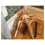 assorted wood hangers