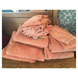 many plush burnt orange bath towels hand wash clot
