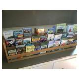 wood display rack for fliers travel brochures