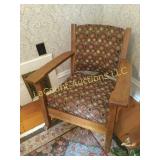 Mission oak style side occasional chair