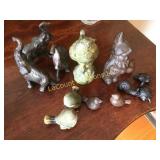 assorted cast animals gnome snail elephants