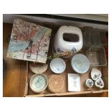 assorted decorative clock coasters tissue cover