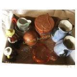 decortor items apple bowl wood round trinket