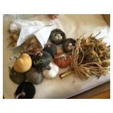 assorted fall decor, great fabric pumpkins nests