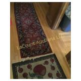 hallway runner and apple rug