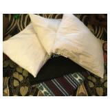 2 soft blankets and 3 bed pillows