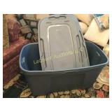 2 large empty tubs with lids