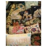 colorful decorator pillows good condition