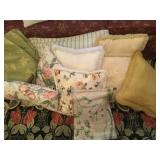 assorted decorator throw pillows