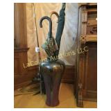 large ceramic vase umbrella stand w umbrellas