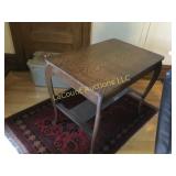 antique side table 36" x 24" x 29" h Tiger Oak
