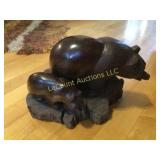 ironstone bear carving  about 10" heavy