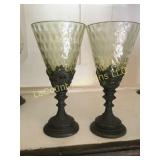 2 Hand blown Austrian Crystal made in Prague
