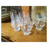 set of 6 crystal glasses good condition