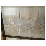 13 cut crystal wine glasses nice set