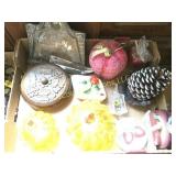 lighted glass pumpkins crumb tray home decor