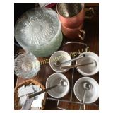 4 pc condiment server moscow mule cups
