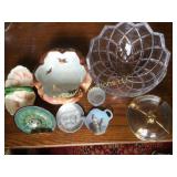 glass art business card holder crystal bowl tea