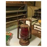 vintage Dietz lantern red globe