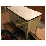 small cabinet with enameled top 40" x 23" some
