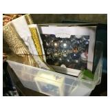 bin assorted christmas ornaments stockings