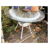 round glass top patio table 36" diameter
