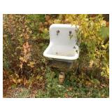 vintage 24" cast iron sink garden decor outside