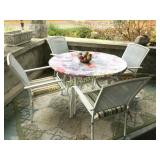 patio table and 4 chairs good condition