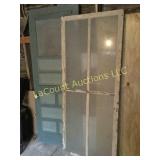 2 vintage 30" doors one wood w carvings