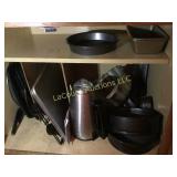 misc baking pans bundt pan coffee pot misc