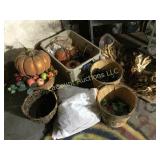 fall decor Indian Corn baskets