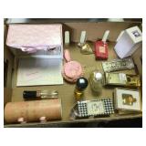 assorted vintage perfumes vanity items many