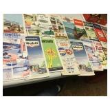 lot of vintage Travel Maps Gas Mobil Standard