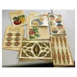 assorted vintage decals transfers deco canister