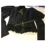 antique beaded victorian jacket metal waist