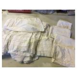 vintage white clothing lace 4 pillowcases with