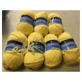 7 skeins Comfort Chunk yellow yarn Berroco