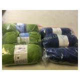 6 skeins Berroco yarn 2 colors blue & green