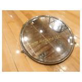oval metal edge mirror, 14w x 17h