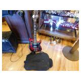 Teisco Del Ray Spectrum elec. guitar, case, stand