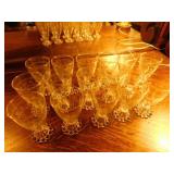 16 candle wick cordials, 4.5", etched pattern