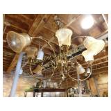 lrg 8 globe hanging chandelier light