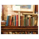 shelf of books, (24) top of case