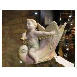 German bisque figure, vase, 4"h