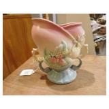 Hull Pottery vase, W-5-6.5", flowers