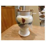 Nipon 2 handled vase, green mark, 5.75"